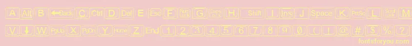 Keytopz Font – Yellow Fonts on Pink Background