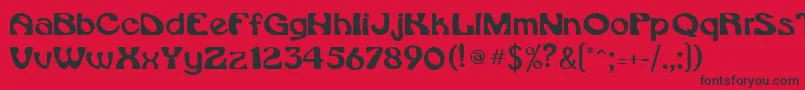 DaytonaMedium Font – Black Fonts on Red Background