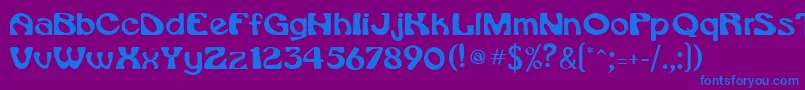 DaytonaMedium Font – Blue Fonts on Purple Background