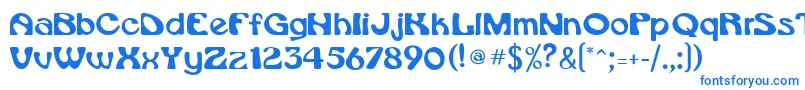 フォントDaytonaMedium – 白い背景に青い文字