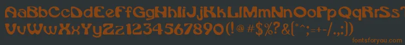 DaytonaMedium Font – Brown Fonts on Black Background