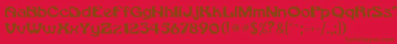 フォントDaytonaMedium – 赤い背景に茶色の文字