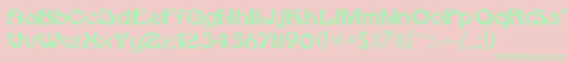 DaytonaMedium Font – Green Fonts on Pink Background