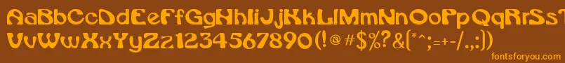 DaytonaMedium Font – Orange Fonts on Brown Background