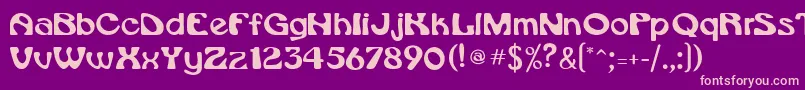 DaytonaMedium Font – Pink Fonts on Purple Background