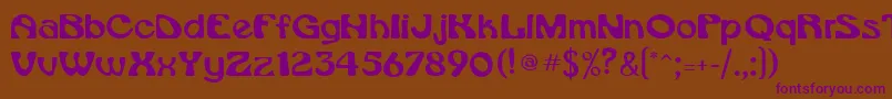 DaytonaMedium Font – Purple Fonts on Brown Background