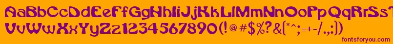 DaytonaMedium Font – Purple Fonts on Orange Background