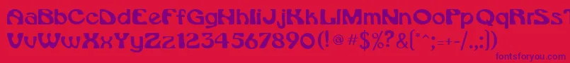 DaytonaMedium Font – Purple Fonts on Red Background