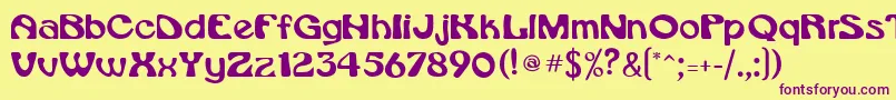 DaytonaMedium Font – Purple Fonts on Yellow Background