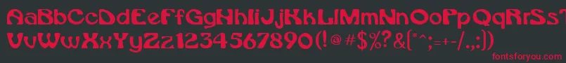 DaytonaMedium Font – Red Fonts on Black Background