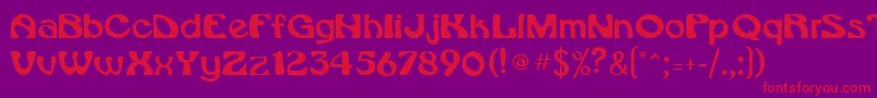 DaytonaMedium Font – Red Fonts on Purple Background