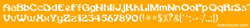 DaytonaMedium Font – White Fonts on Orange Background