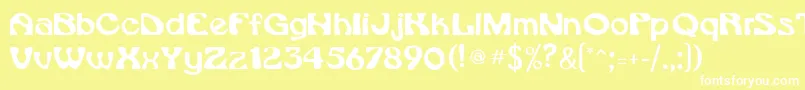 DaytonaMedium Font – White Fonts on Yellow Background