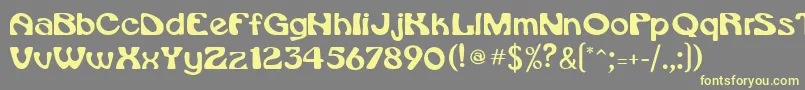 DaytonaMedium Font – Yellow Fonts on Gray Background