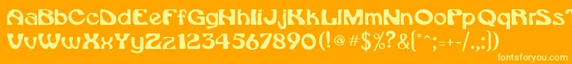 DaytonaMedium Font – Yellow Fonts on Orange Background