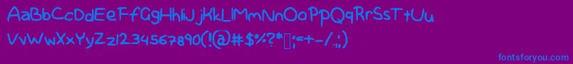 Шрифт Hellokawaii – синие шрифты на фиолетовом фоне