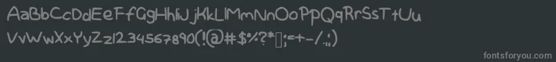 Fonte Hellokawaii – fontes cinzas em um fundo preto