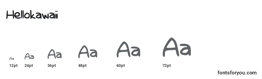 Размеры шрифта Hellokawaii