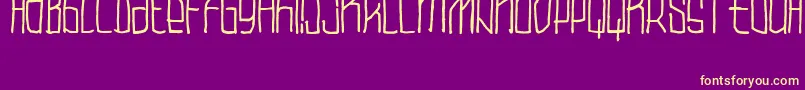 BlockNegrita Font – Yellow Fonts on Purple Background