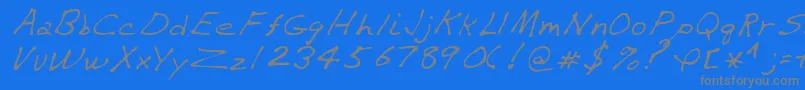 VaughnRegular-Schriftart – Graue Schriften auf blauem Hintergrund