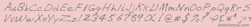 VaughnRegular Font – Gray Fonts on Pink Background