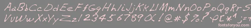 VaughnRegular Font – Pink Fonts on Gray Background