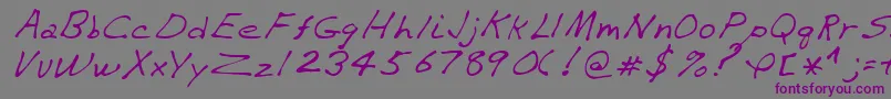 VaughnRegular Font – Purple Fonts on Gray Background