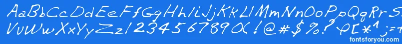 VaughnRegular Font – White Fonts on Blue Background