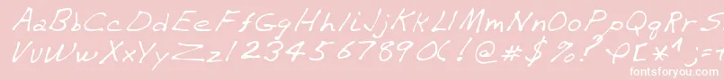 VaughnRegular Font – White Fonts on Pink Background