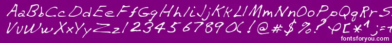 VaughnRegular-Schriftart – Weiße Schriften auf violettem Hintergrund