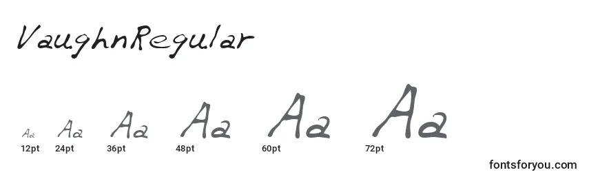 VaughnRegular font sizes