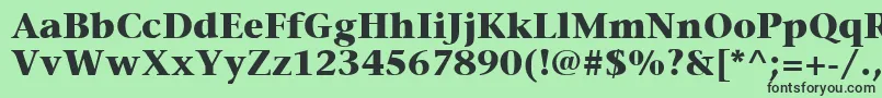 Шрифт ItcStoneSerifLtBold – чёрные шрифты на зелёном фоне
