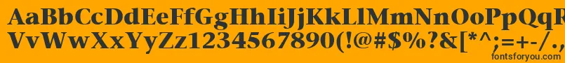 フォントItcStoneSerifLtBold – 黒い文字のオレンジの背景