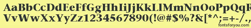 ItcStoneSerifLtBold Font – Black Fonts on Yellow Background