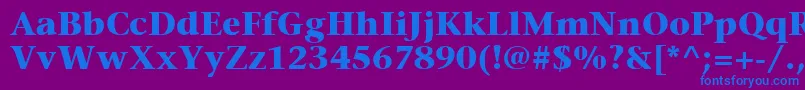 ItcStoneSerifLtBold Font – Blue Fonts on Purple Background