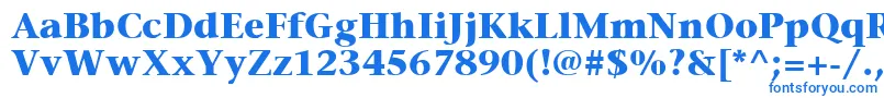 フォントItcStoneSerifLtBold – 白い背景に青い文字
