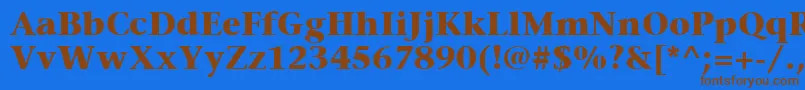 Czcionka ItcStoneSerifLtBold – brązowe czcionki na niebieskim tle
