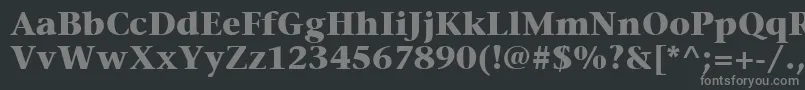 Шрифт ItcStoneSerifLtBold – серые шрифты на чёрном фоне