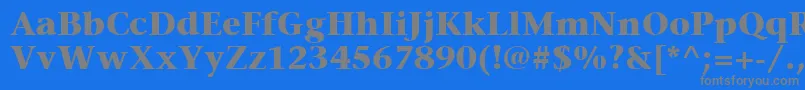 フォントItcStoneSerifLtBold – 青い背景に灰色の文字