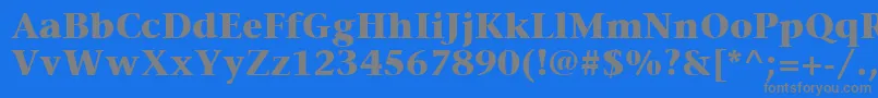 ItcStoneSerifLtBold-Schriftart – Graue Schriften auf blauem Hintergrund