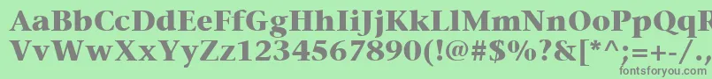 フォントItcStoneSerifLtBold – 緑の背景に灰色の文字