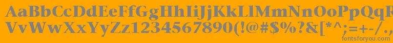 ItcStoneSerifLtBold-Schriftart – Graue Schriften auf orangefarbenem Hintergrund