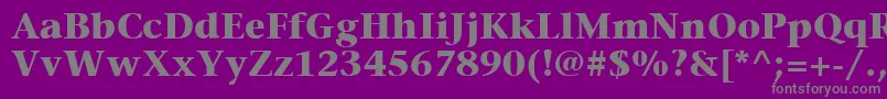 Шрифт ItcStoneSerifLtBold – серые шрифты на фиолетовом фоне