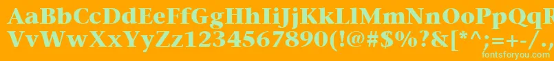 ItcStoneSerifLtBold-Schriftart – Grüne Schriften auf orangefarbenem Hintergrund