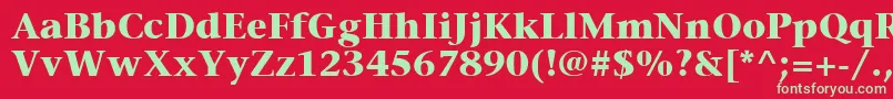 ItcStoneSerifLtBold Font – Green Fonts on Red Background