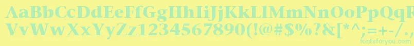 ItcStoneSerifLtBold Font – Green Fonts on Yellow Background