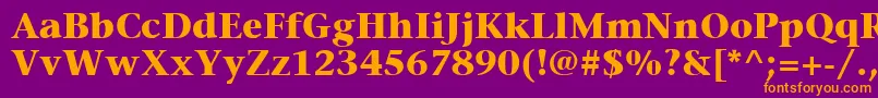 ItcStoneSerifLtBold Font – Orange Fonts on Purple Background