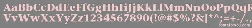 ItcStoneSerifLtBold-Schriftart – Rosa Schriften auf grauem Hintergrund