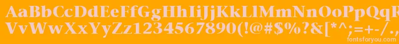 ItcStoneSerifLtBold-Schriftart – Rosa Schriften auf orangefarbenem Hintergrund