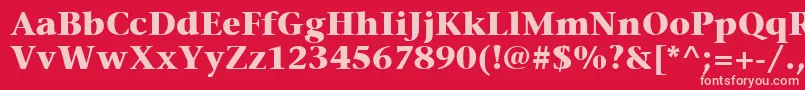 フォントItcStoneSerifLtBold – 赤い背景にピンクのフォント